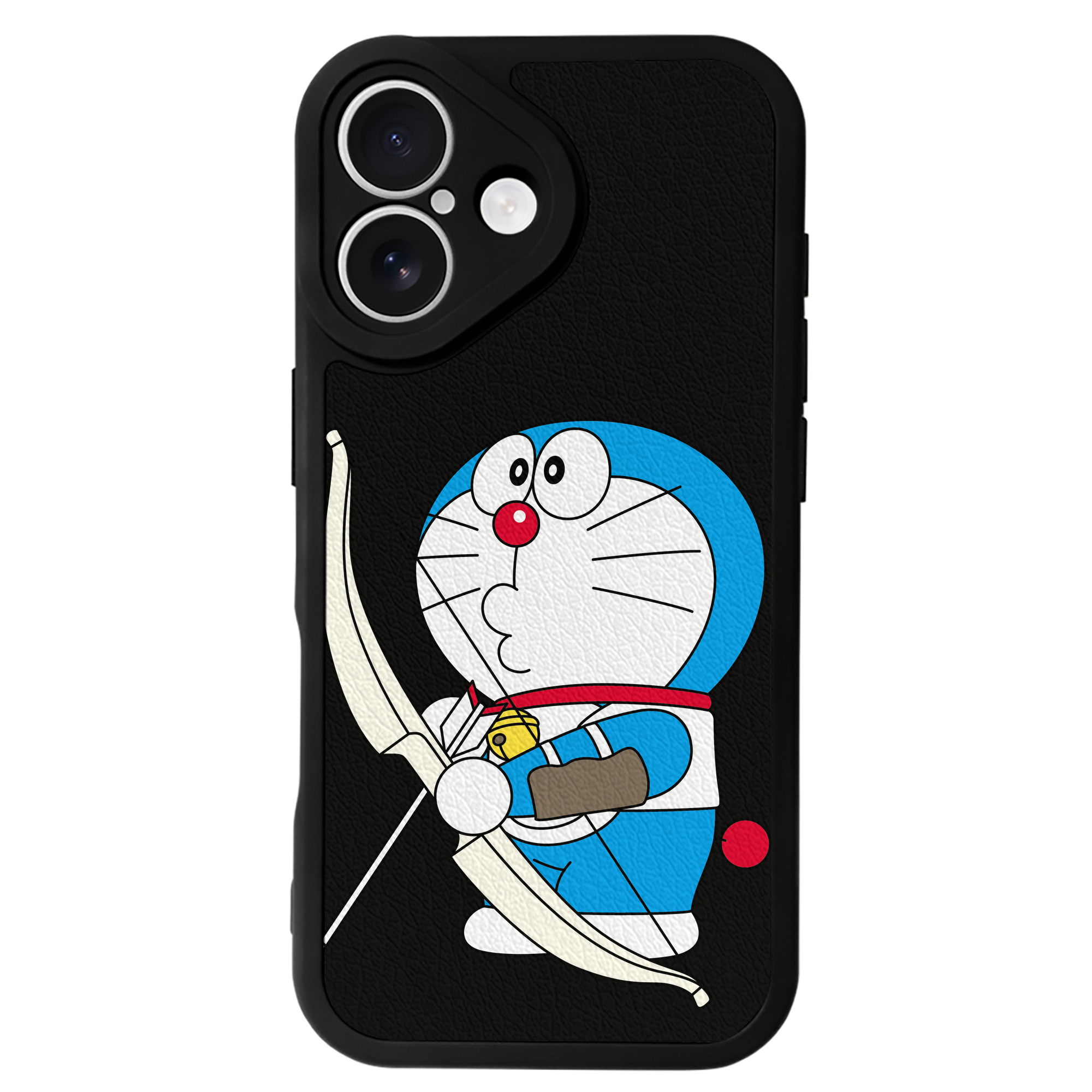（画像用） ドラえもん Doraemon 【iPhone 16シリーズ対応】シリコンスマホケース（レザー調） 材質：シリコン